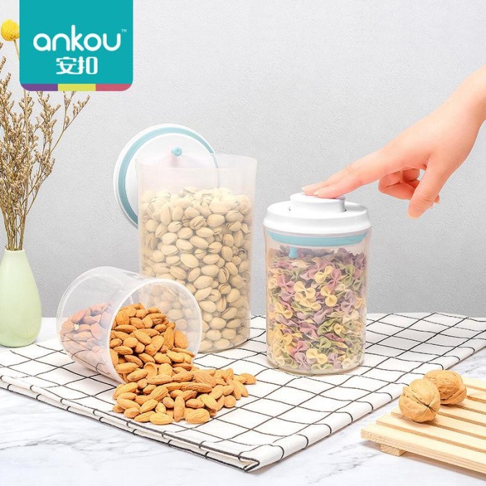 Toples Susu Bubuk Makanan Air Tight Ankou Bulat - 2000ml