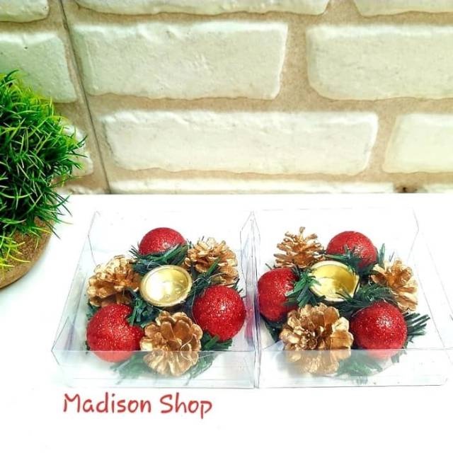 Tempat Lilin Natal Kecil Hiasan Natal Dekorasi Christmas Gift Kado