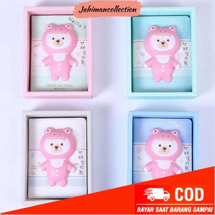 

✨ BISA COD ✨ Notebook Squishy Buku Tulis Compression Notebook 减压笔记本 - Cubby bear