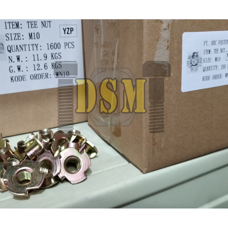 T NUT M10 / MUR CAKAR 10 MM / TEE NUT M10 PITCH 1,5