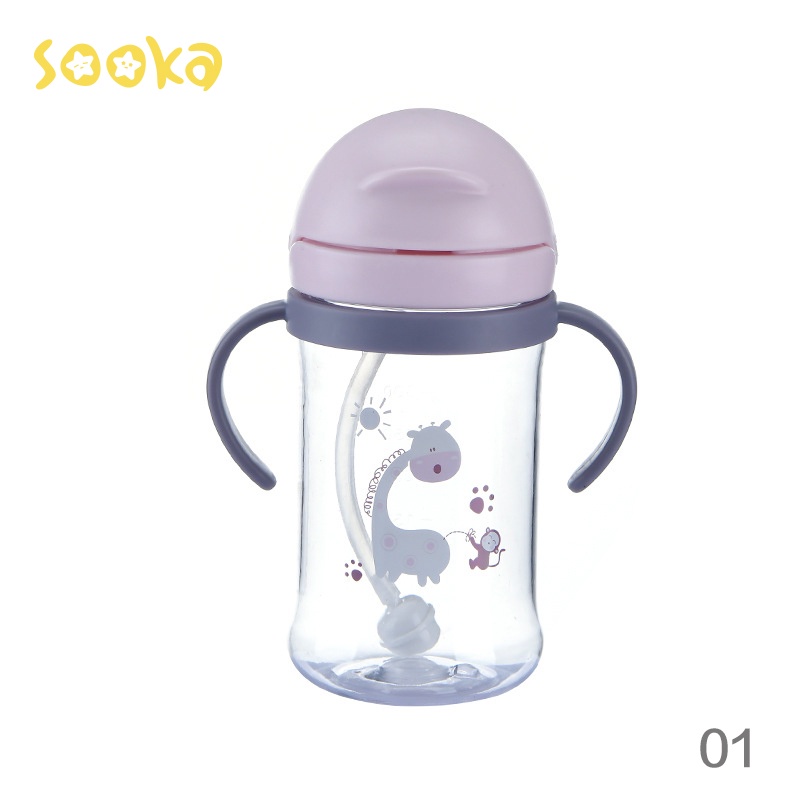 SOOKA Botol Minum Bayi Anak Balita 350ml Training Cup Baby Food Grade Anti Bocor  BPA Free SK-ECD1070