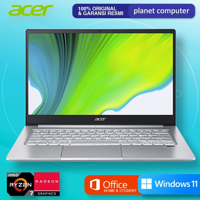 Laptop Acer Swift 3 SF314 14" IPS FHD Ryzen7 5700U 16GB 1TBSSD W10+OHS
