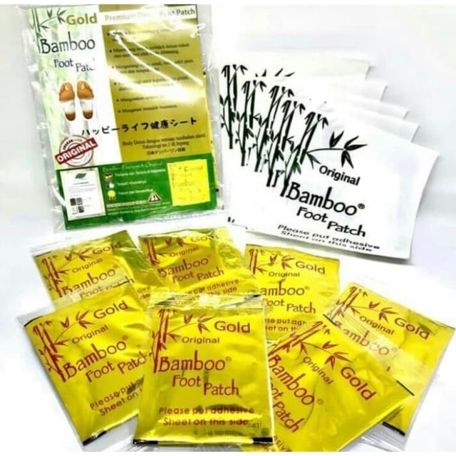 Koyo Detox Kaki Bambu Bamboo Gold Foot Patch Kiyome Original Murah Isi 2 pcs