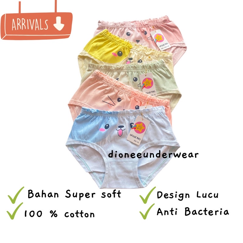 Celana Dalam CD Kancut Boxer Anak Perempuan Cewek 2-12 Tahun Kualitas Import CD Celana Dalam Anak