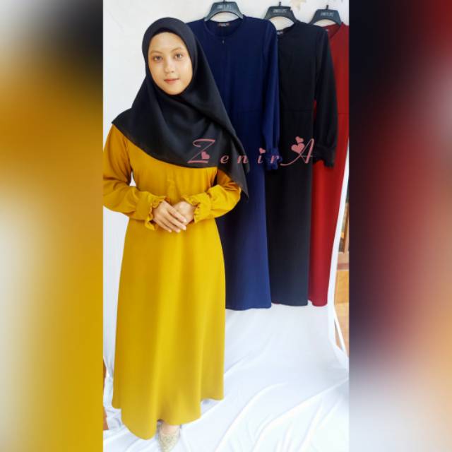 ORIGINAL!! BASIC DRESS / GAMIS POLOS BUSUI tersedia ukuran kecil hingga jumbo