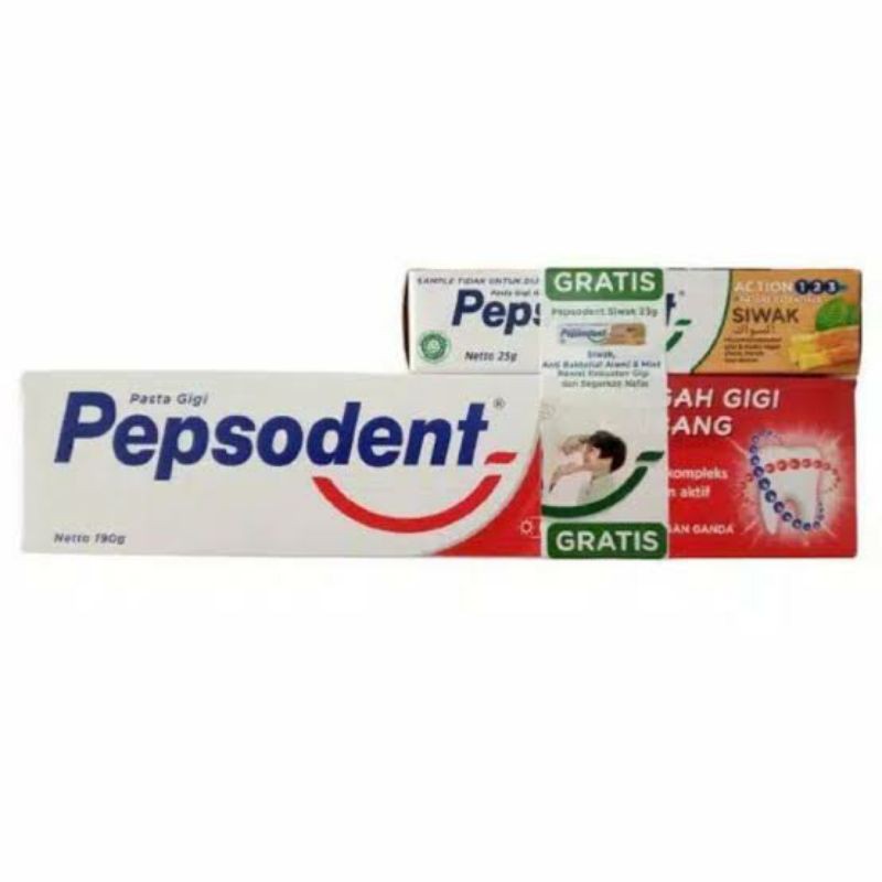 PEPSODENT 190gr + Pepsodent siwak 25gr