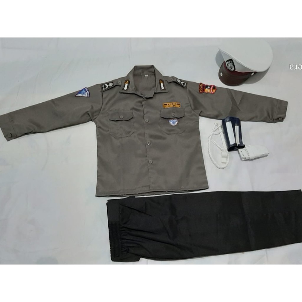 BAJU SERAGAM POLISI ANAK /KOSTUM/KARNAVAL PAKET  KOMPLIT