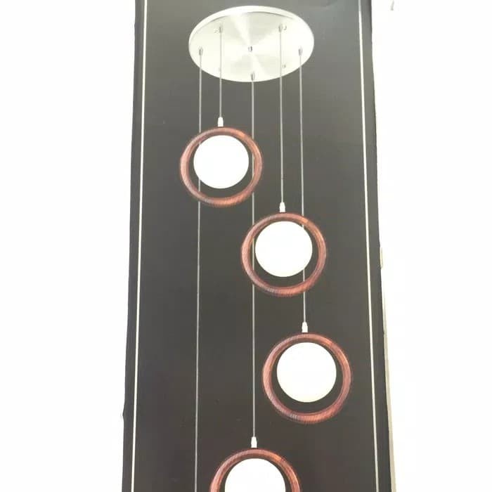 LAMPU GANTUNG/HIAS/VOID/TANGGA/DEKOR 5 LAMPU