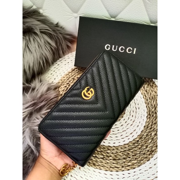 DOMPET GUCCI PANJANG 1 RESLETING FREE BOX ..