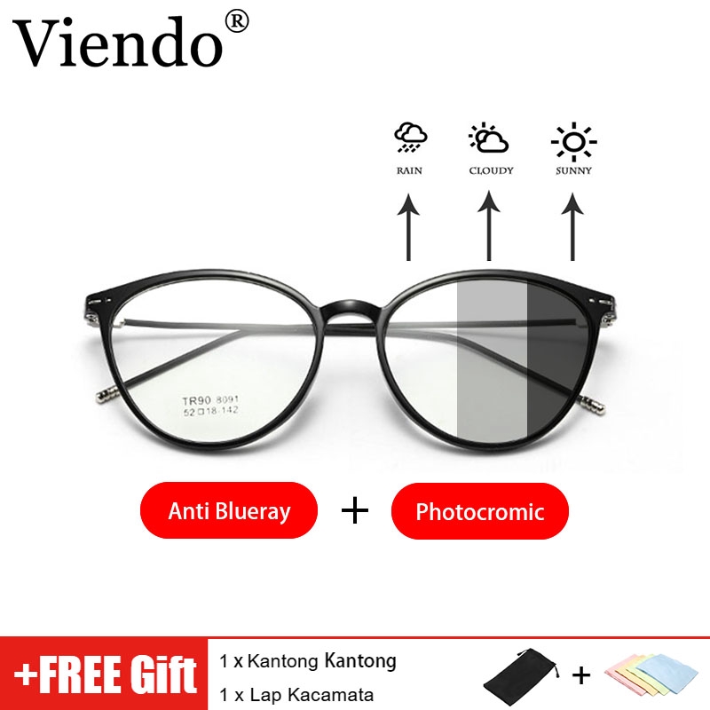 Fashion Kacamata Lensa Photocromic Anti Blueray Radiasi