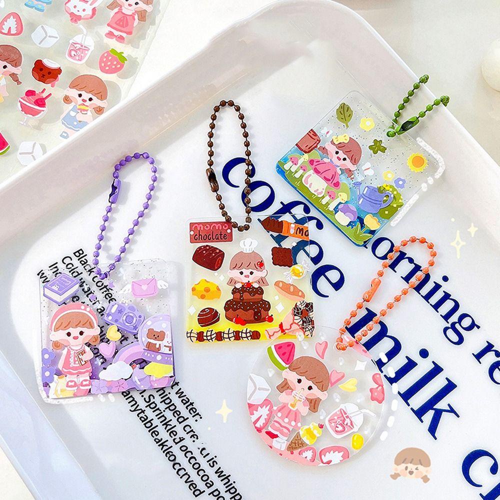 Mxbeauty DIY Scrapbook Stiker Gadis Kecil Kartun Dessert Notebook Tangan Akun Perlengkapan Sekolah Diary Jurnal Stiker Hewan Peliharaan