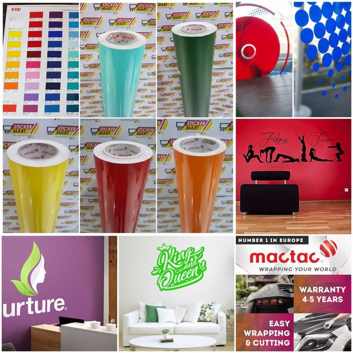 

Bahan Sticker Mactac Europe Glossy Matte utk stiker cutting dekorasi