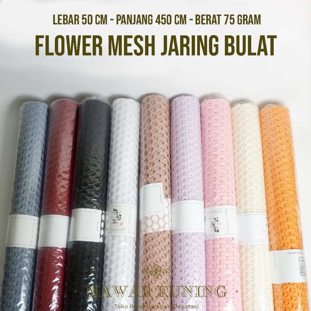 

[ 50 CM x 450 CM ] Flower Mesh Jaring Bulat - AJM