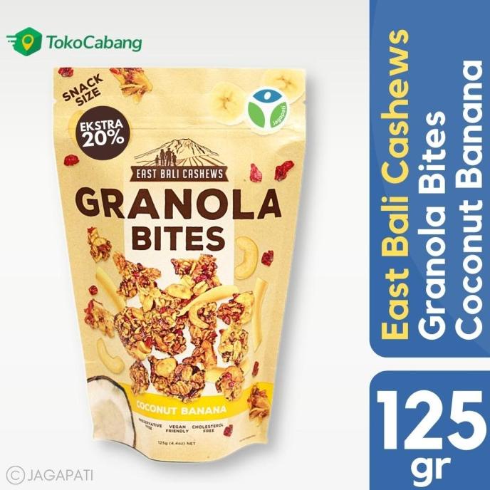 

East Bali Cashews Granola Bites Coconut Banana 125gr