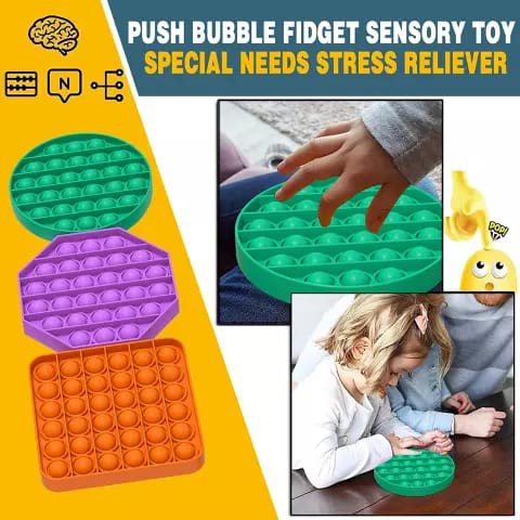 ♥TMALL88♥ POP IT RAINBOW / fidget push Pop Its Fidget Toy Push bubble kids-6