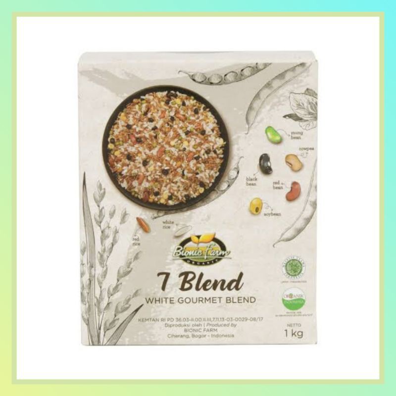 

Bionic Farm 7 Gourmet Blend White Organik 1 kg - Makanan Sehat