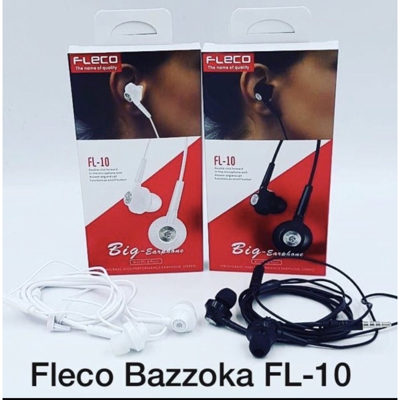 Earphone FLECO FL-10 Bazoka Extra Bass Handsfree universal Mic Headset