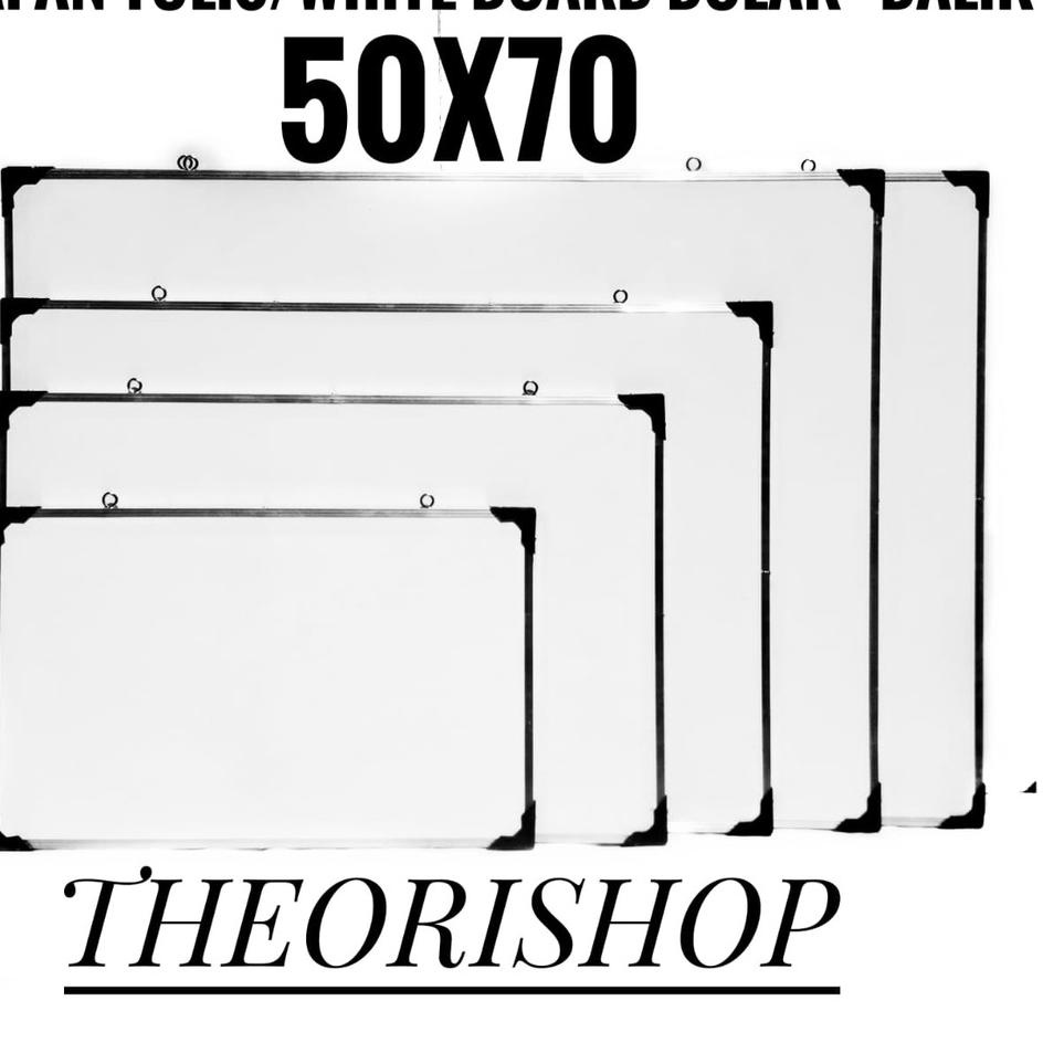 

Best! Whiteboard/Papan Tulis/Papan Tulis ukuran 50X70 Whiteboard 2 sisi Sidol dan Kapur .