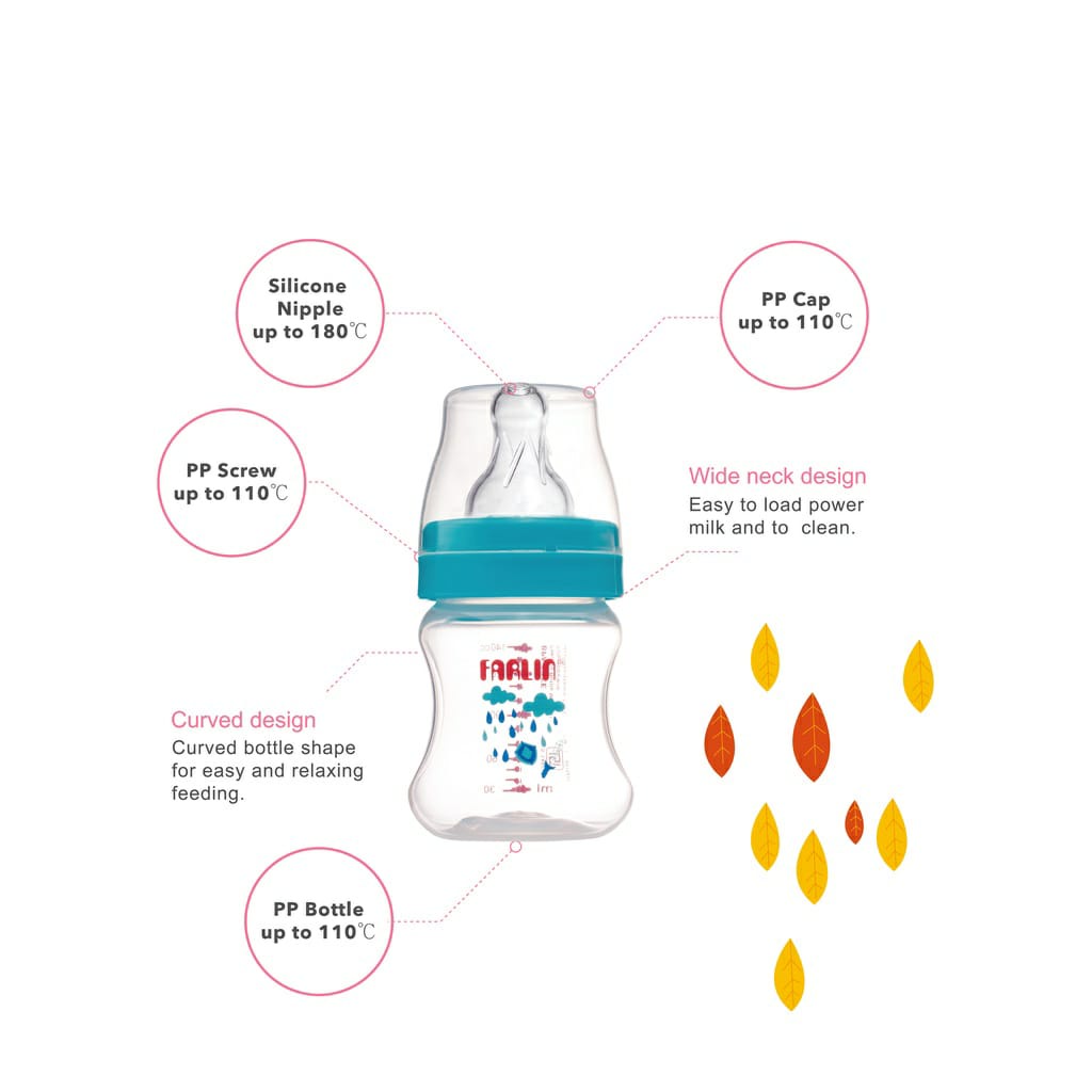 Farlin MomFit PP Wide Neck Feeding Bottle 150 ml - Botol Susu Bayi (AB-42012)