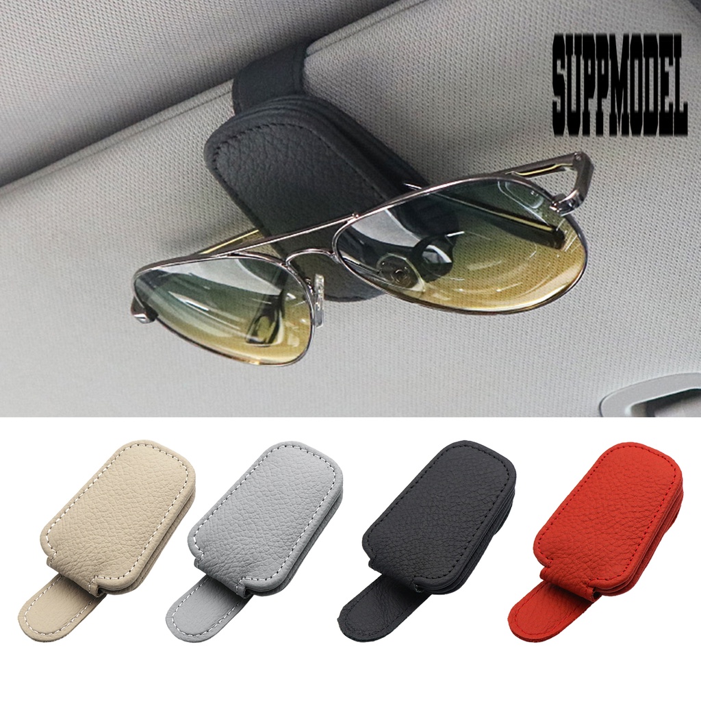 Klip Holder Kacamata / Kartu Catatan Universal Portable Tekstur Halus Tahan Lama Mudah Dipasang Untuk Interior Mobil
