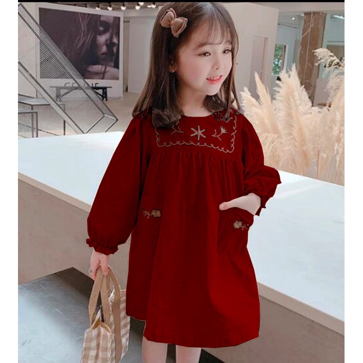 KALILA SAHNA Dress Baju Anak Perempuan Umur 2 - 6 Tahun / Bahan Katun