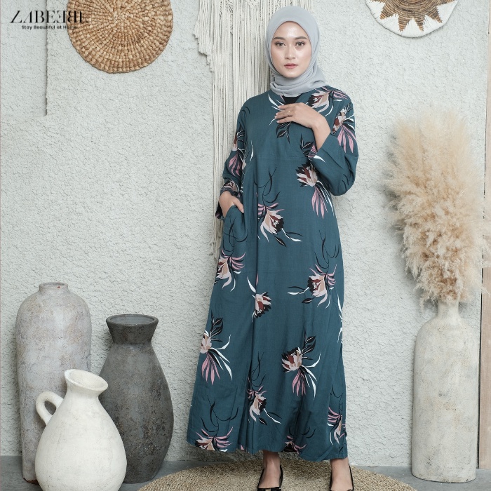 Kimono Dress Wanita Dress Korea Muslim Baju Tidur Dress Kimono Dress Lengan Panjang Korea Maxi Dress