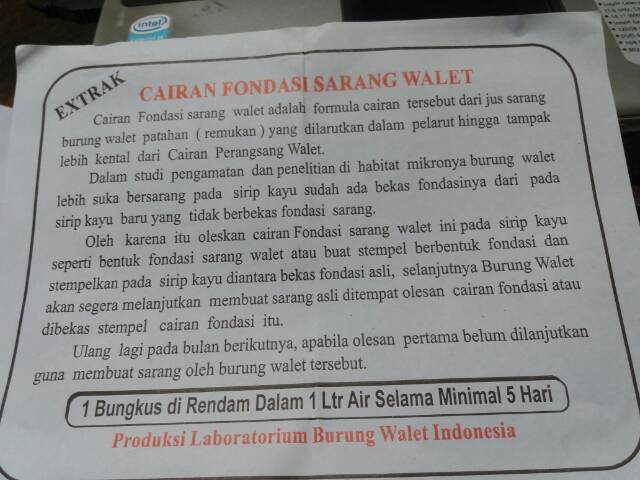 Cairan Fondasi Sirip Sarang Walet Parfum