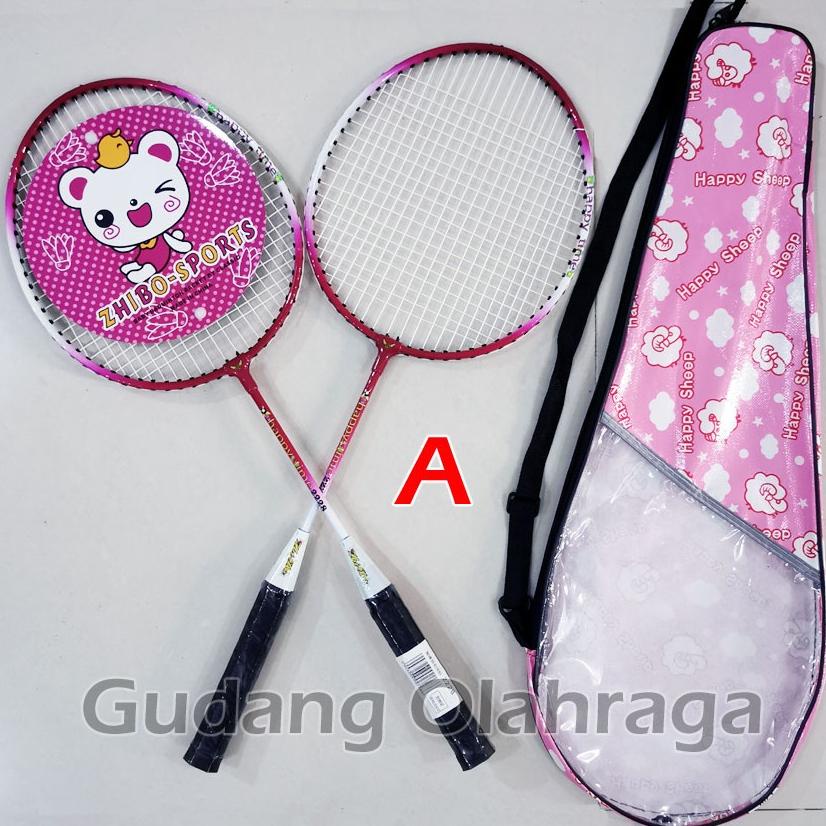 Raket Badminton Anak Isi 2 pcs / Raket Bulutangkis Anak Junior Satu Set Murah dan Bagus