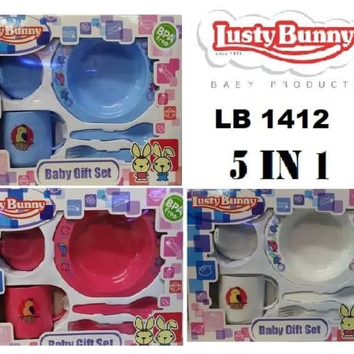 LUSTY BUNNY FEEDING SET ISI 5PCS / FEEDING SET / LUSTY BUNNY