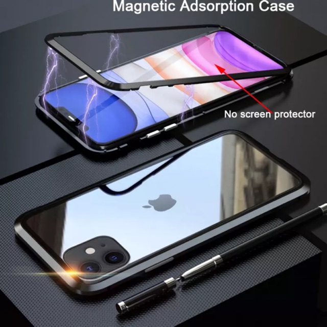 A30s A50s A7 2018 S10 S10+ S10 Edge J4+ SCase Handphone Slim Magnetic Glass Casing Samsung Slim Magnetic Glass Coverage Case Samsung Slim Glass Magnetic