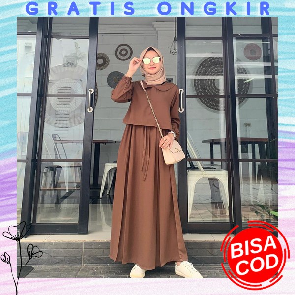 Gsmis Kekinian Terbatu Games Premium Import Elegan Gamis Syar'I Baju Lebaran Wanita Terbaru2022 Fash