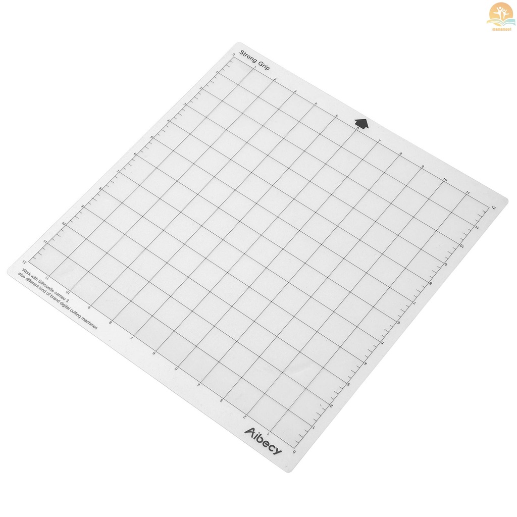 Replacement Cutting Mat Transparent Adhesive Cricut Mat with Measuring Grid 12 by 12-Inch for Silhouette Cameo Cricut Explore Plotter Machine 10PCS