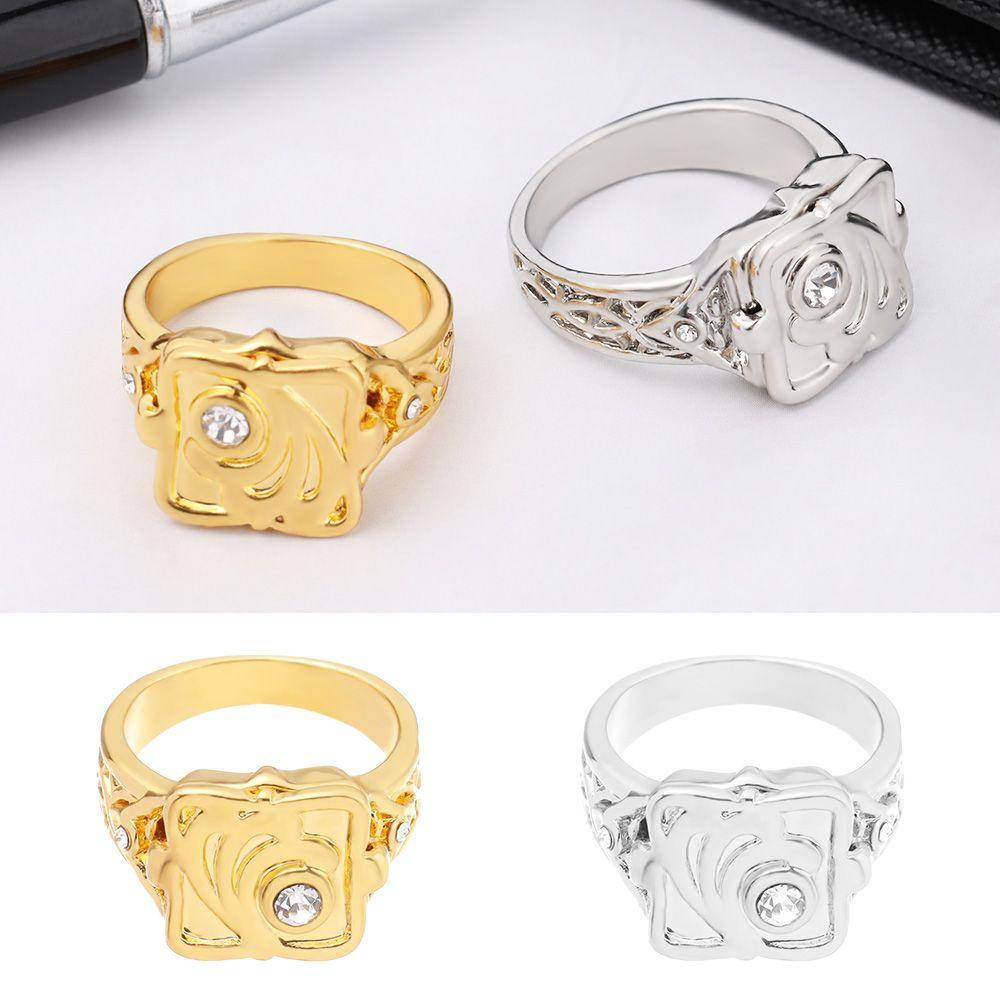 Lily Pria Vintage Cincin Kawin Band Fashion Pria Rahasia Diukir Kerang Kamar Kecil Berlian Putih