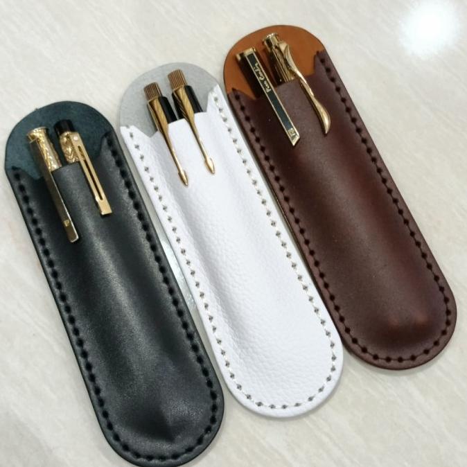 

Office & Stationery | Alat Tulis | Sarung Tempat Pulpen Pensil Kulit Asli | Best Seller