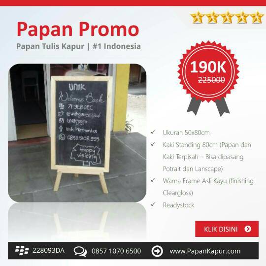 

termurah Papan Tulis Kapur Papan Menu Cafe Chalkboard Menu