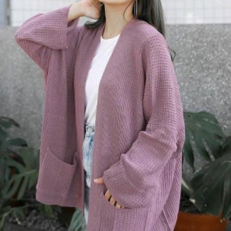 BEST SELLER !! Cardigan Rajut Oversize Pocket