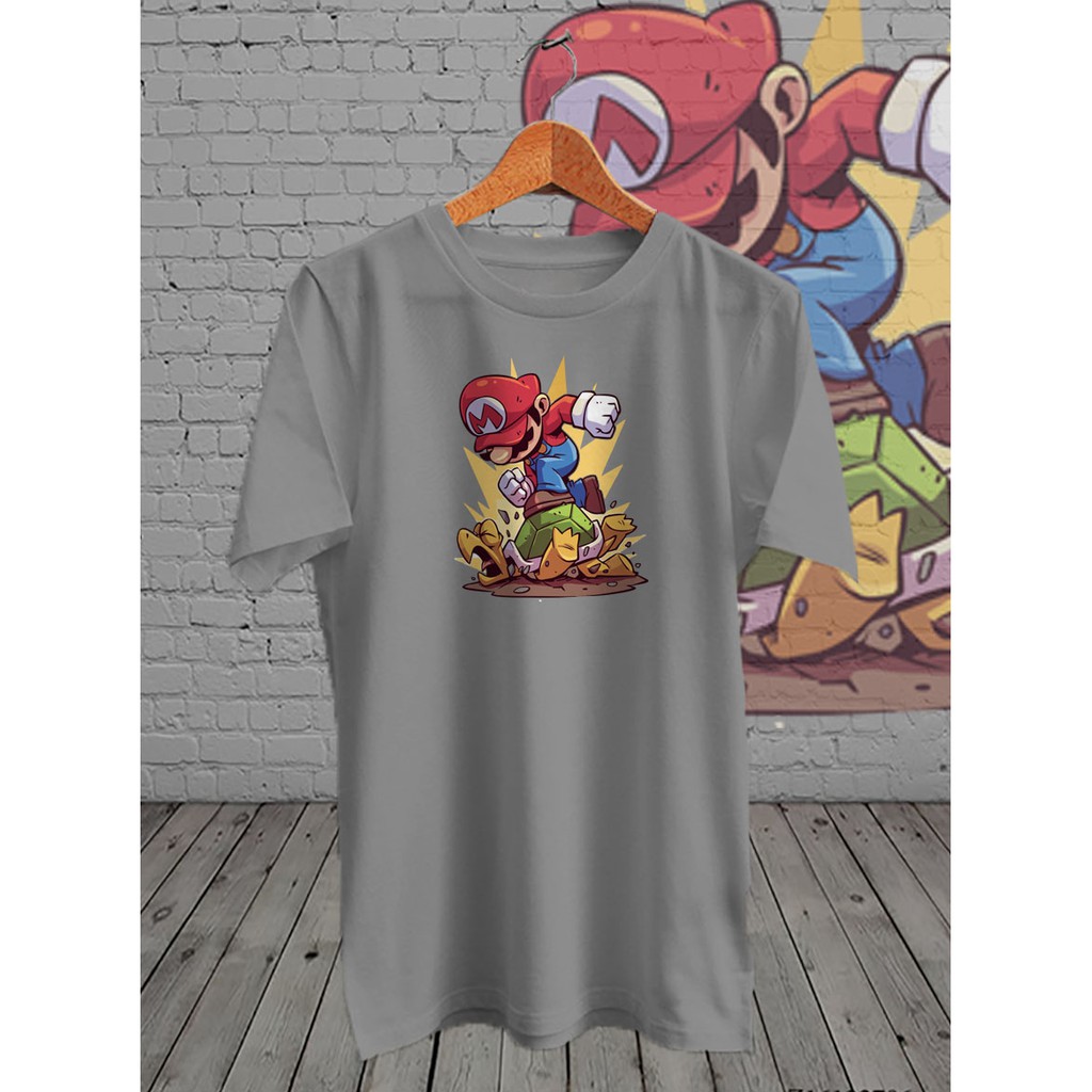 KAOS DISTRO DIGITAL PRINT ANGRY MARIO