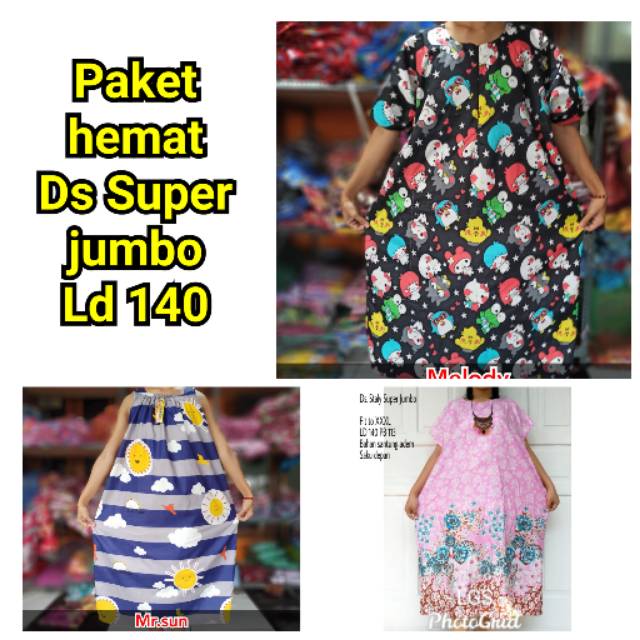 [Paket 3pcs] Paket hemat daster super jumbo daster big size