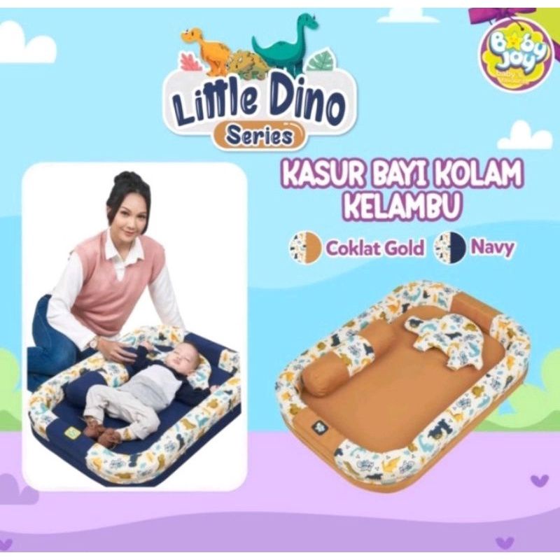 BABY JOY-KASUR BAYI KOLAM + KELAMBU-KASUR BAYI BABY JOY LITTLE DINO SERIES BJK 4018-KASUR BAYI