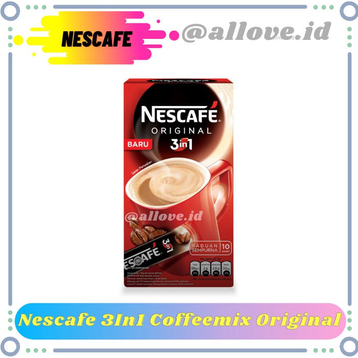 

Nescafe Kopi Instant 3In1 Coffeemix Original 10X17.5G