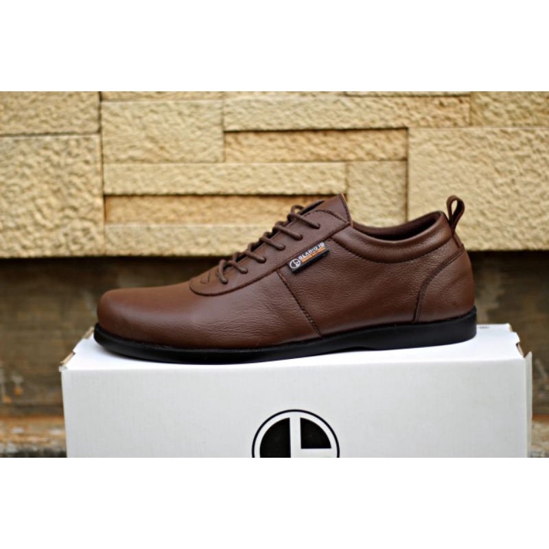 12.12 PROMO SALE !!!   BARETTO BROWN - Sepatu Kasual Original Kulit Asli Pantofel Pansus Kerja Gaya Trendy Mengkilap Terbaru Berkualitas Kulit Asli