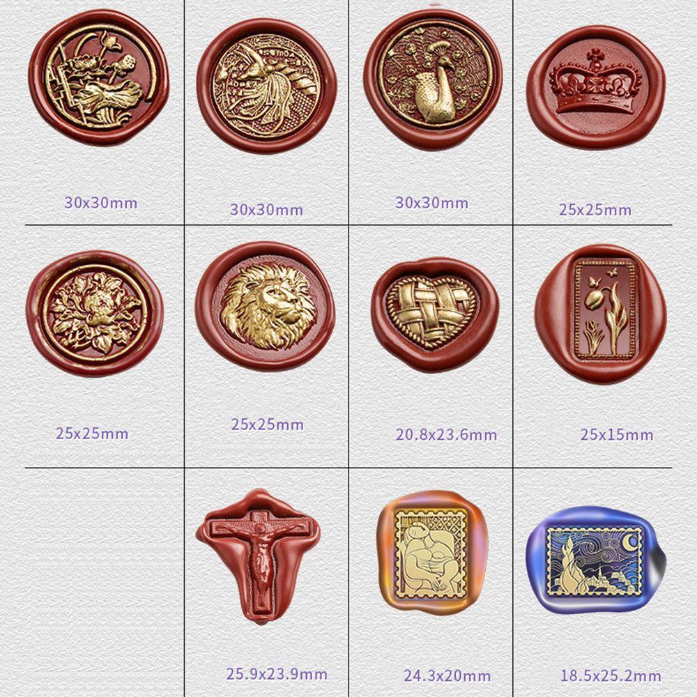 R-flower Wax Seal Stamp Amplop Kartu Hadiah Festival Tahun Baru Wrappin Sealing Stamp Head