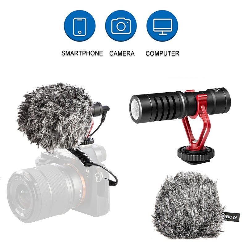 BOYA BY-MM1 Shotgun Video Mic Microphone for DSLR Camera Smartphone dll