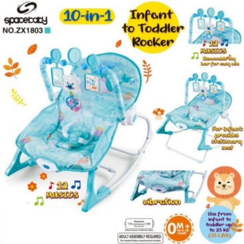 BOUNCER KURSI GOYANG AYUN SPACEBABY ZX1803