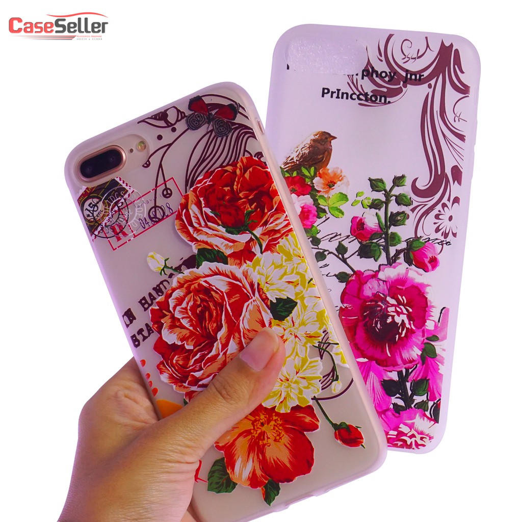 Samsung J7 J7 Core A10 A2 Core A30 CaseSeller  SoftCase  Softshell  Silicone Motif Bunga Sakura