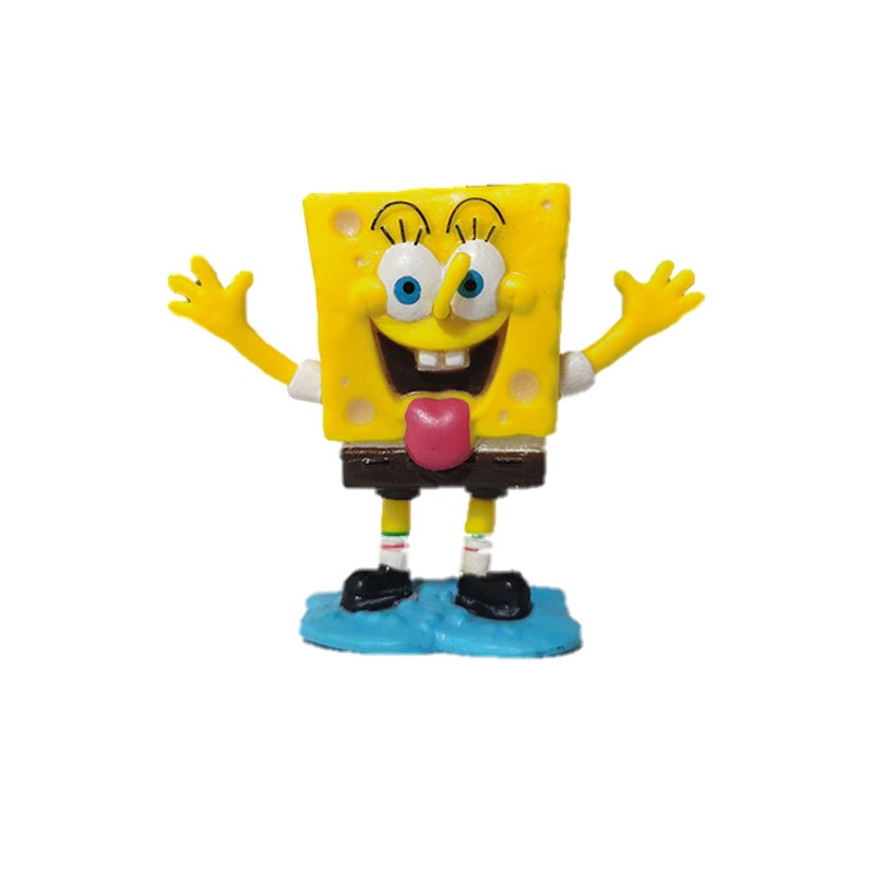 6pcs / 8Pcs / Set Mainan Action Figure Anime Sponge Bobs Bobs Cumi-Cumi Bahan PVC Untuk Dekorasi / Hadiah Anak