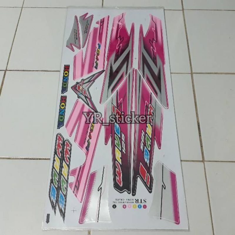 sticker lis striping variasi honda supra x 125 - wave i 125 - 2005 2006
