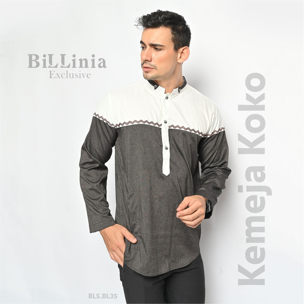 BAJU KOKO BILLINIA LENGAN PANJANG BL5.BL35 | BAJU MUSLIM PRIA LENGAN PANJANG