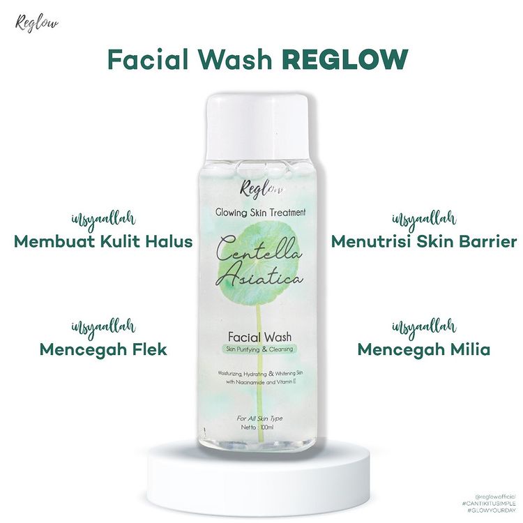 REGLOW PAKET SKINCARE BPOM GLOWING SKIN TREATMENT PAKET WAJAH GLOWING FACIAL WASH / TONER / CREAM-Facial Wash