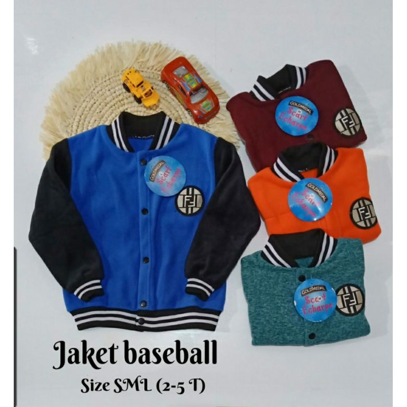 Jaket bayi Laki Laki, Jaket Bassball Anak 6 Bulan-2 Tahun